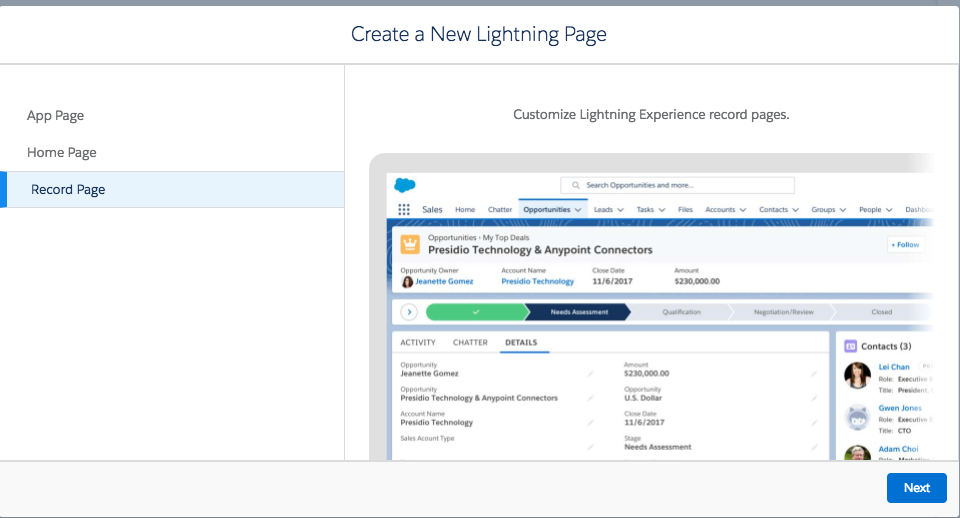 how to edit lightning app builder page